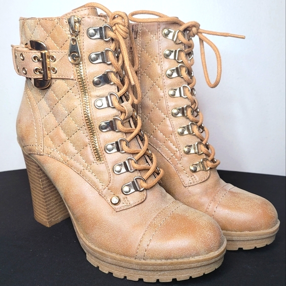 Guess Shoes - I'm a tomboy. Needed heels for a wedding that had a combat look to it worn once